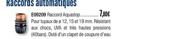 raccords automatiques