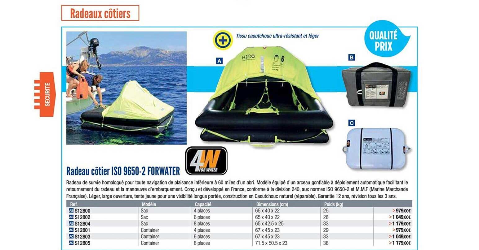 radeau côtier iso 9650 2 forwater