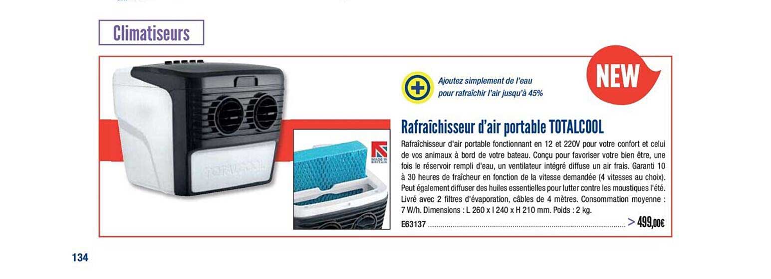 rafraîchisseur d'air portable totalcool