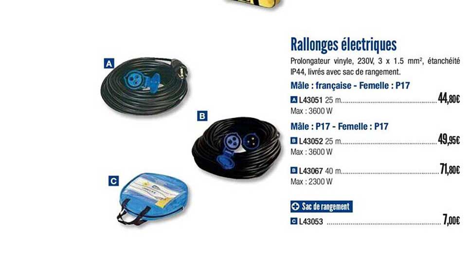 rallonges électriques