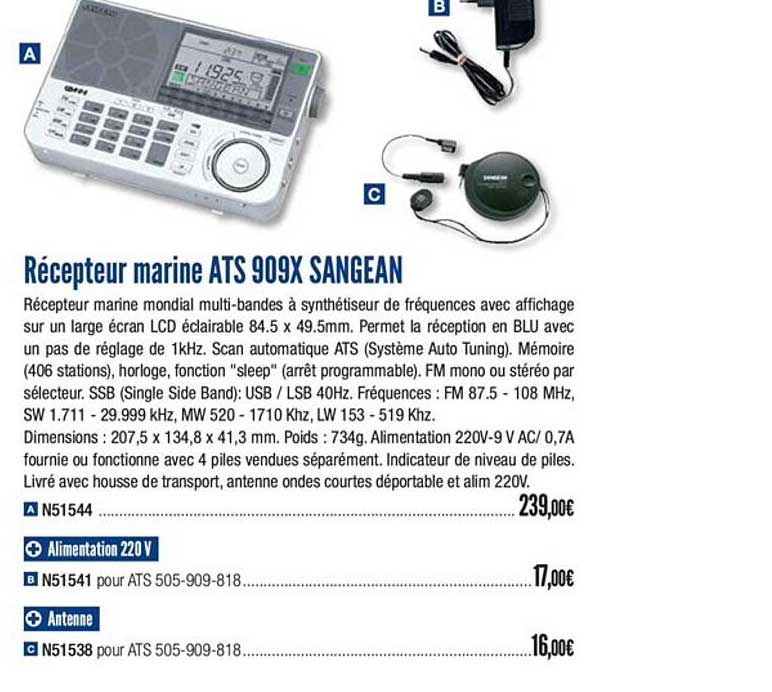 récepteur marine ats 909x sangean