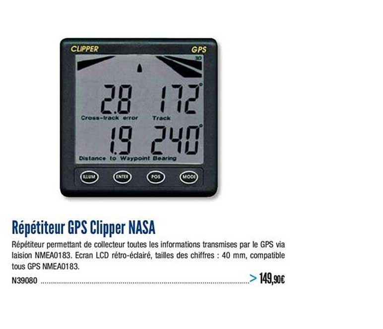 répétiteur gps clipper nasa