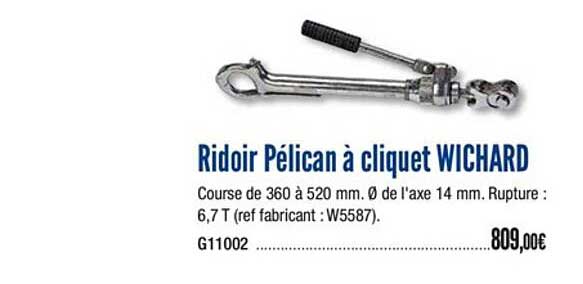 ridoir pélican à cliquet wichard