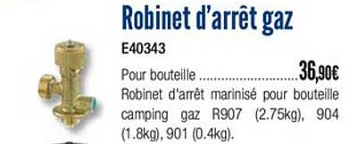 robinet d'arrêt gaz