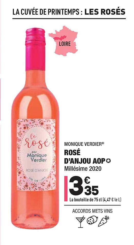 rosé d'anjou aop monique verdier
