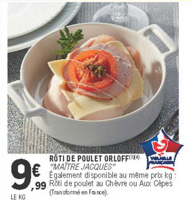 rôti de poulet orloff "maître jacques"