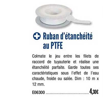 ruban d'étanchéité au ptfe