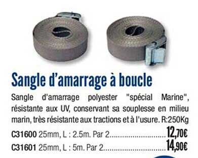 sangle d'amarrage à boucle