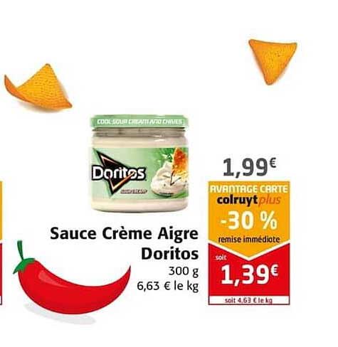sauce crème aigre doritos