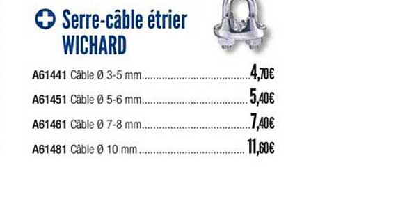 serre câble étrier wichard