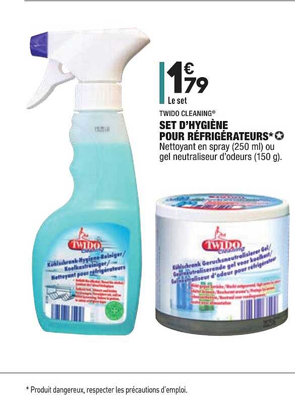 set d'hygiène pour réfrigérateurs twido cleaning