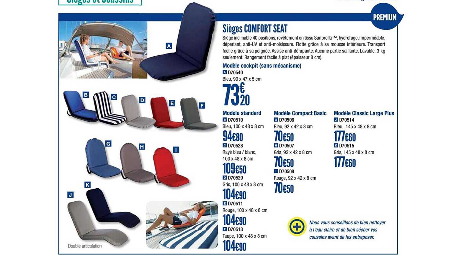 sièges comfort seat