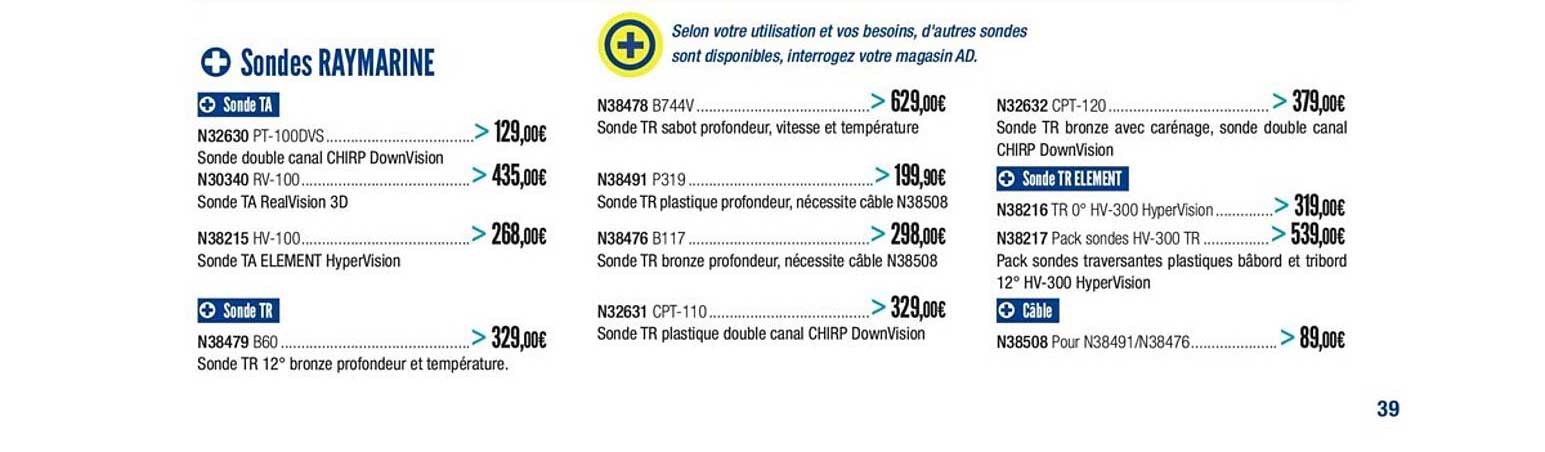 sondes raymarine