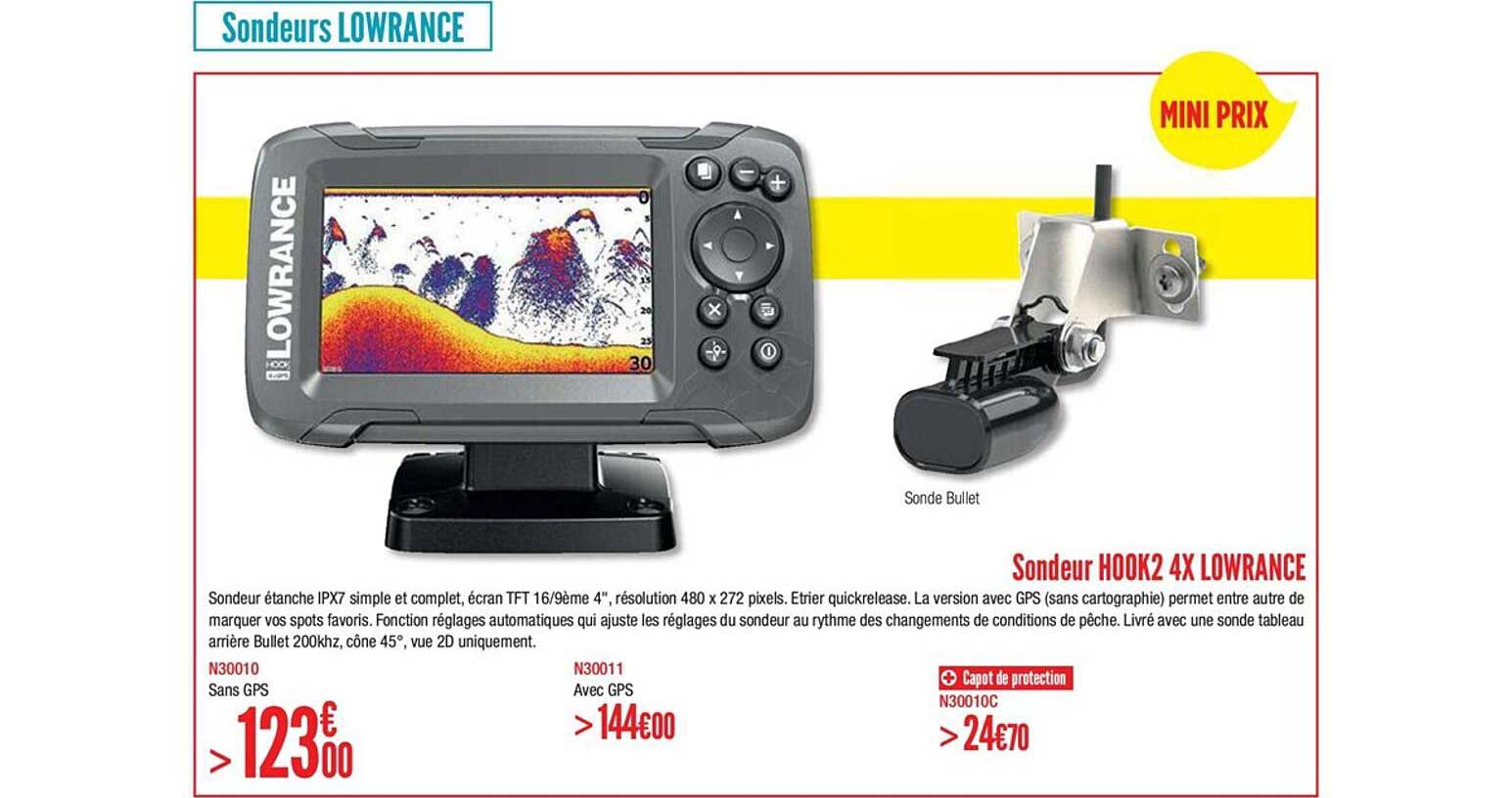 sondeur hook2 4x lowrance