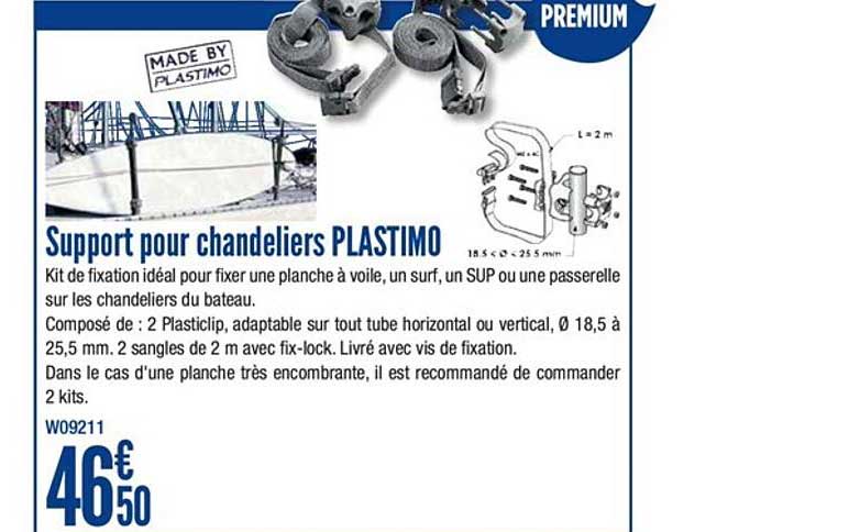 support pour chandeliers plastimo
