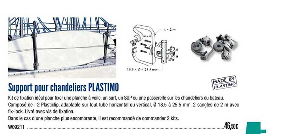 support pour chandeliers plastimo