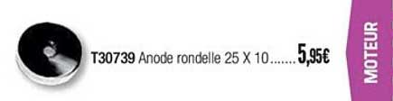 t30739 anode rondelle 25 x 10