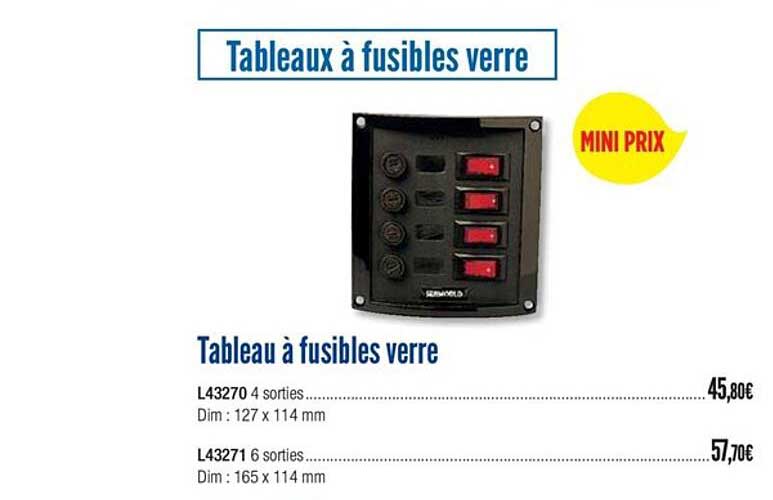 tableau à fusibles verre