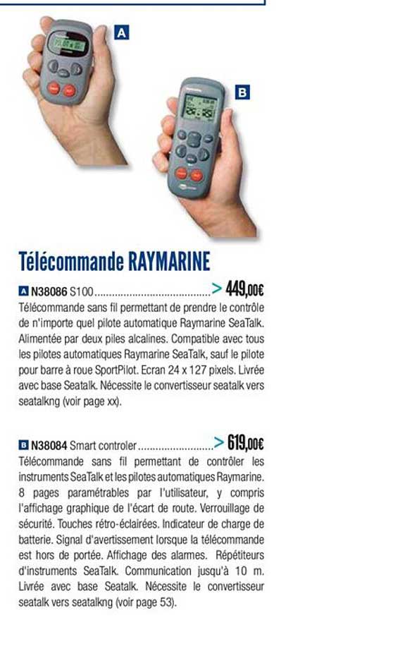 télcommande raymarine