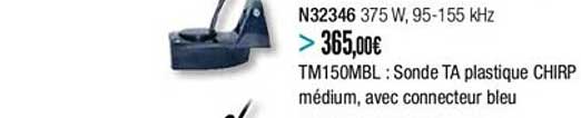 tm150mbl sonde ta plastique chirp médium avec connecteur bleu