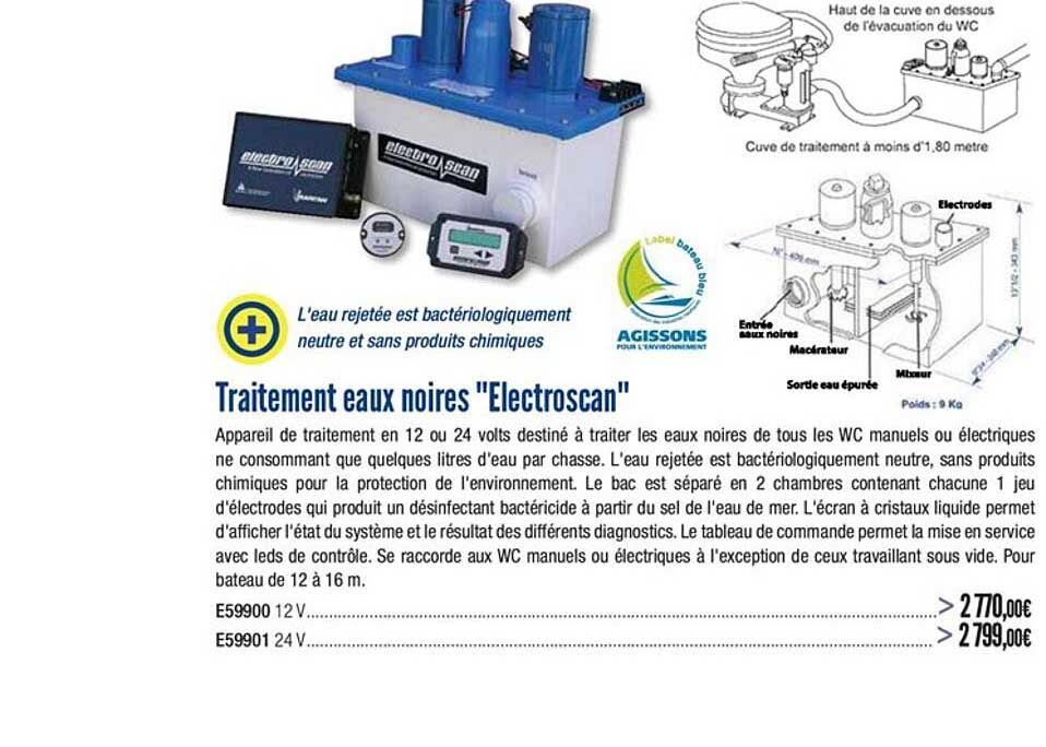 traitement eaux noires electroscan