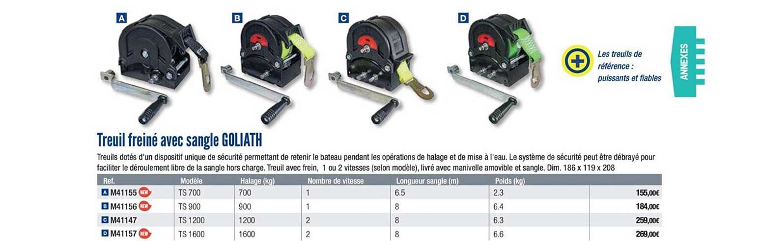treuil freiné avec sangle goliath