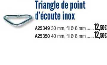 triangle de point d'écoute inox