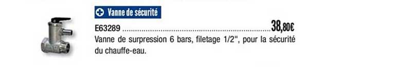 Vanne De Sécurité