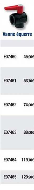 Vanne équerre