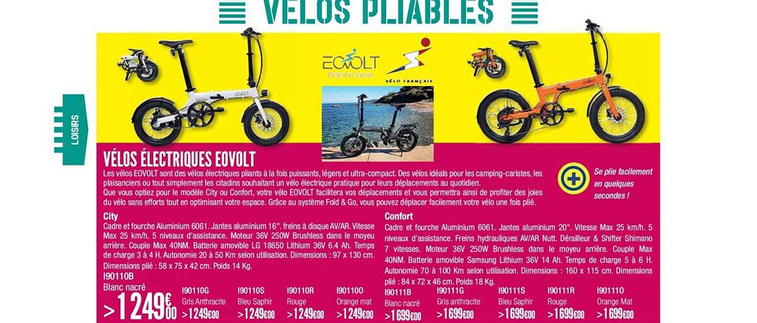 Vélos électriques Eovolt