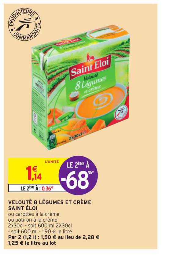 velouté 8 légumes et crème saint éloi