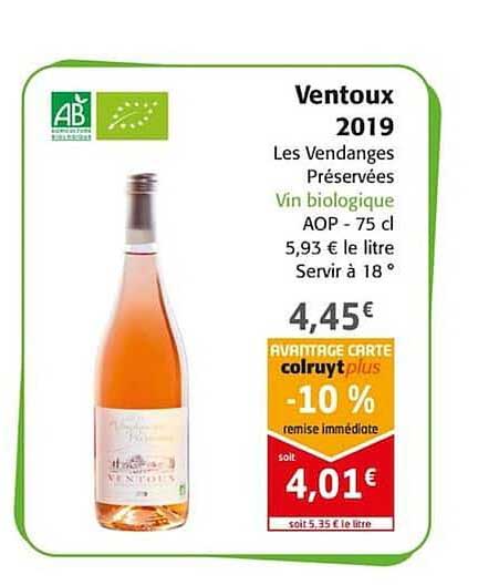 ventoux 2019 les vendages préservées