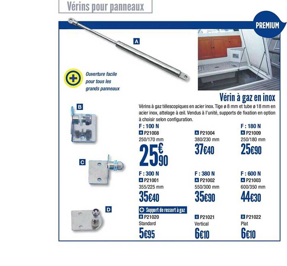 Vérin à Gaz En Inox