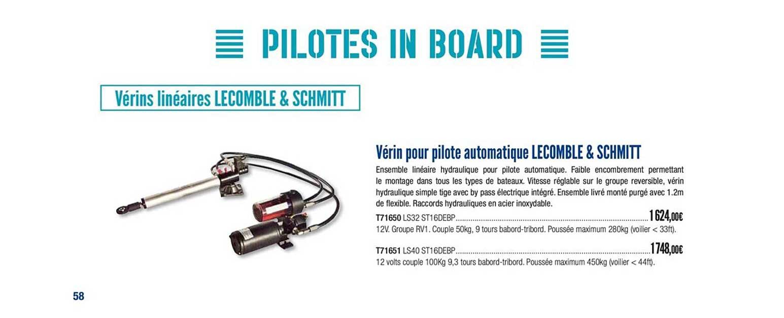 vérin pour pilote automatique lecomble & schmitt