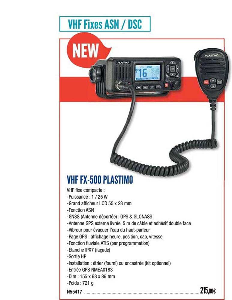 vhf fx 500 plastimo