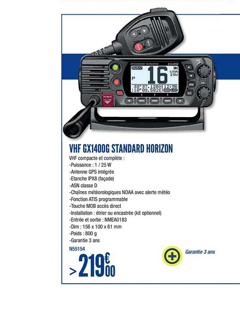 vhf gx1400g standard horizon