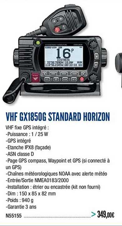 vhf gx1850g standard horizon