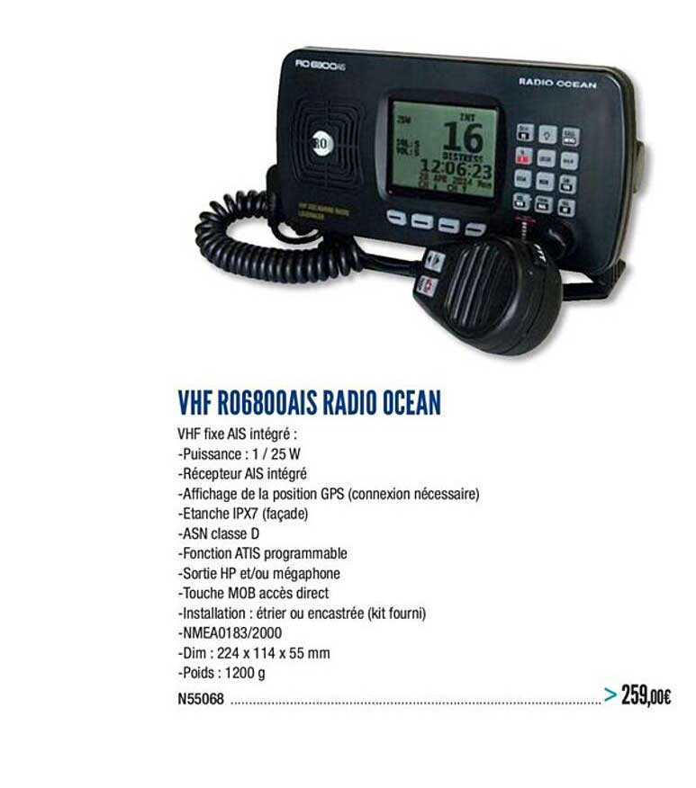 vhf r06800ais radio océan