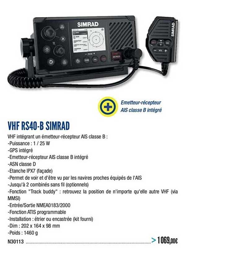 vhf rs40 b simrad