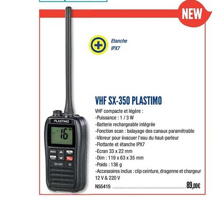 vhf sx 350 plastimo