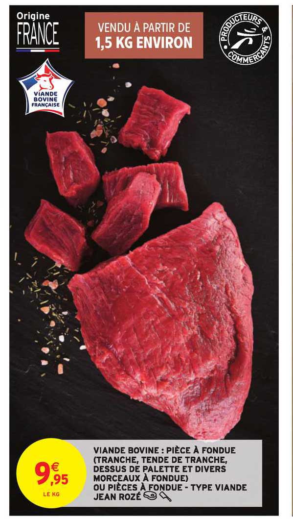 viande bovine : pièce à fondue jean rozé