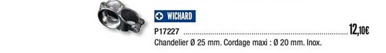 wichard p17227 chandelier 25 mm cordage maxi 20mm inox