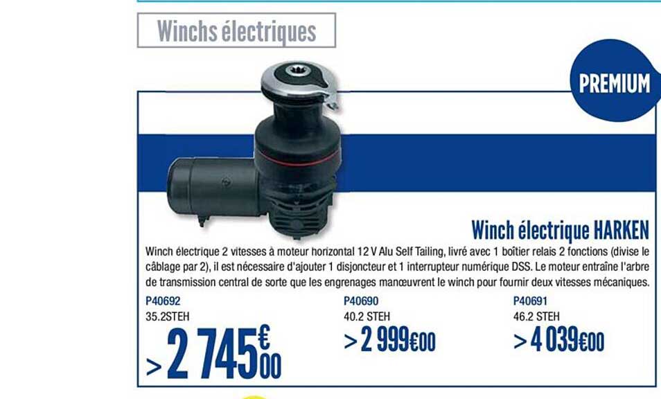 winch électrique harken