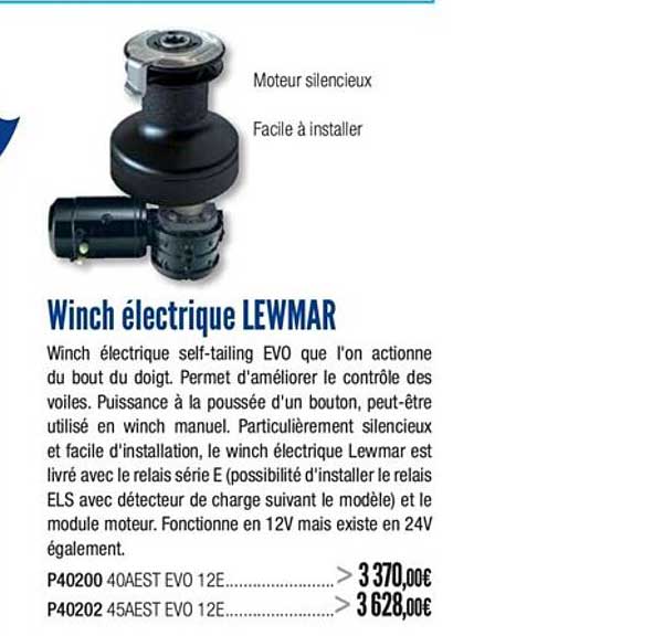 winch électrique lewmar