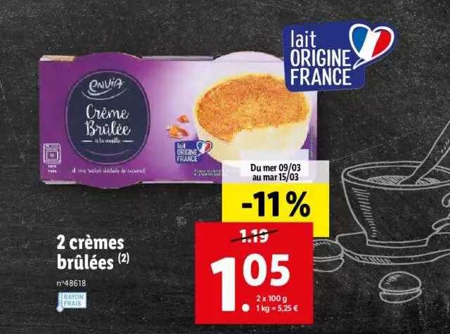 2 Crèmes Brûlées Envia