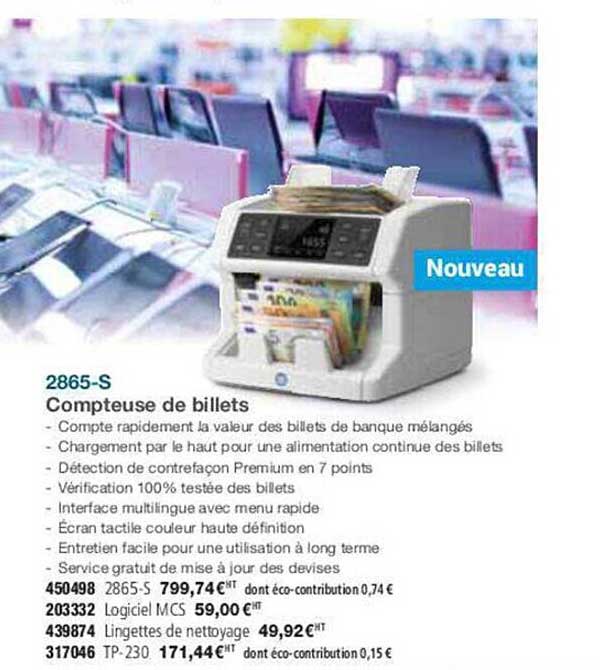 2865-s compteuse de billets