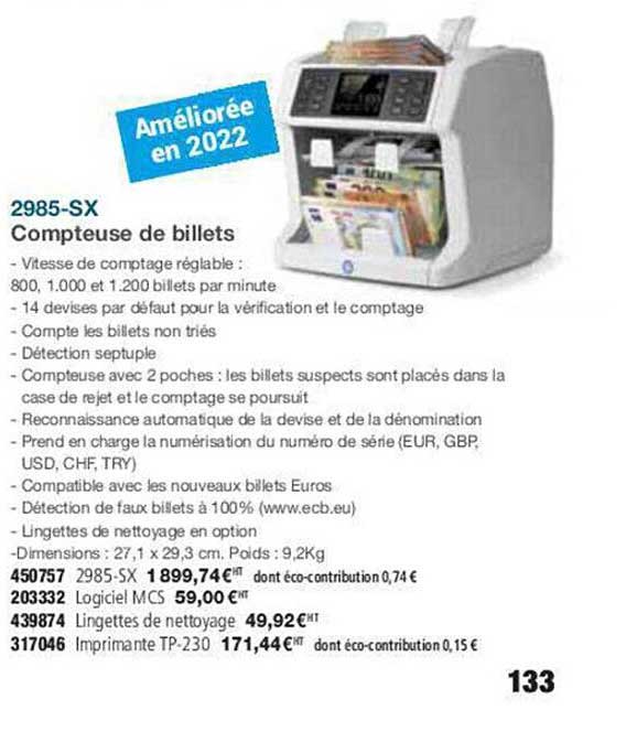 2985-sx compteuse de billets