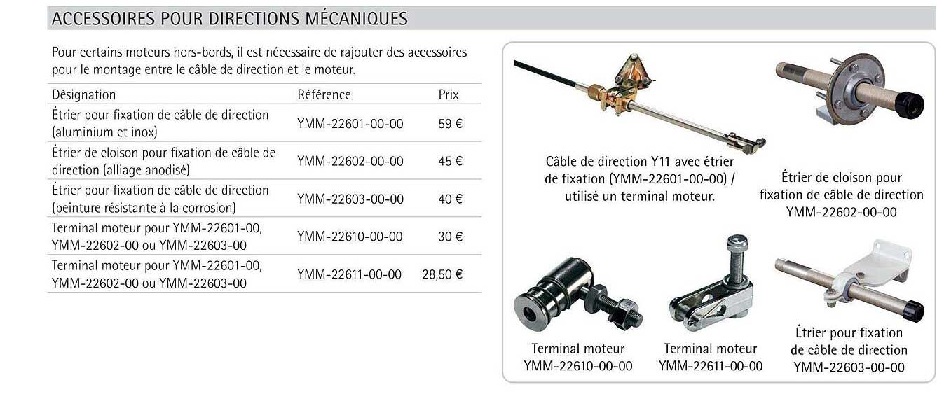 accessoires pour directions mécaniques