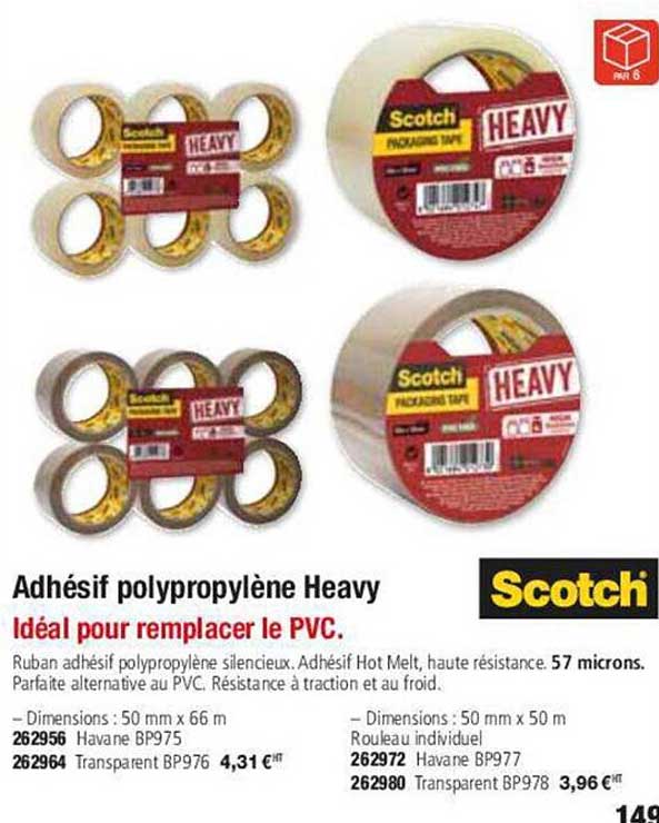 adhésif polypropylène heavy scotch