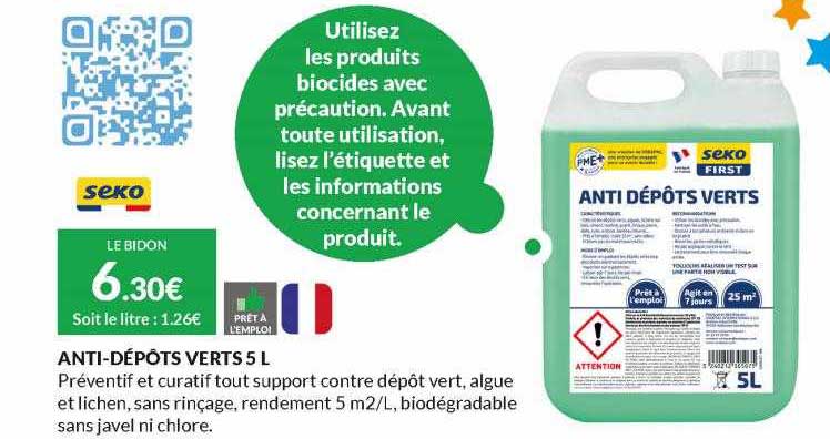 anti-dépôts verts 5 l seko